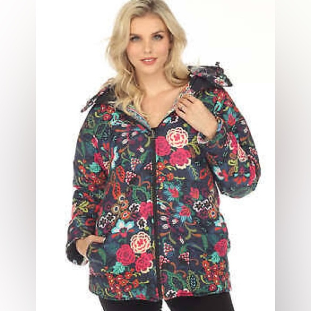 Johnny Was Reversible Oversized Multicolored Hood… - image 4